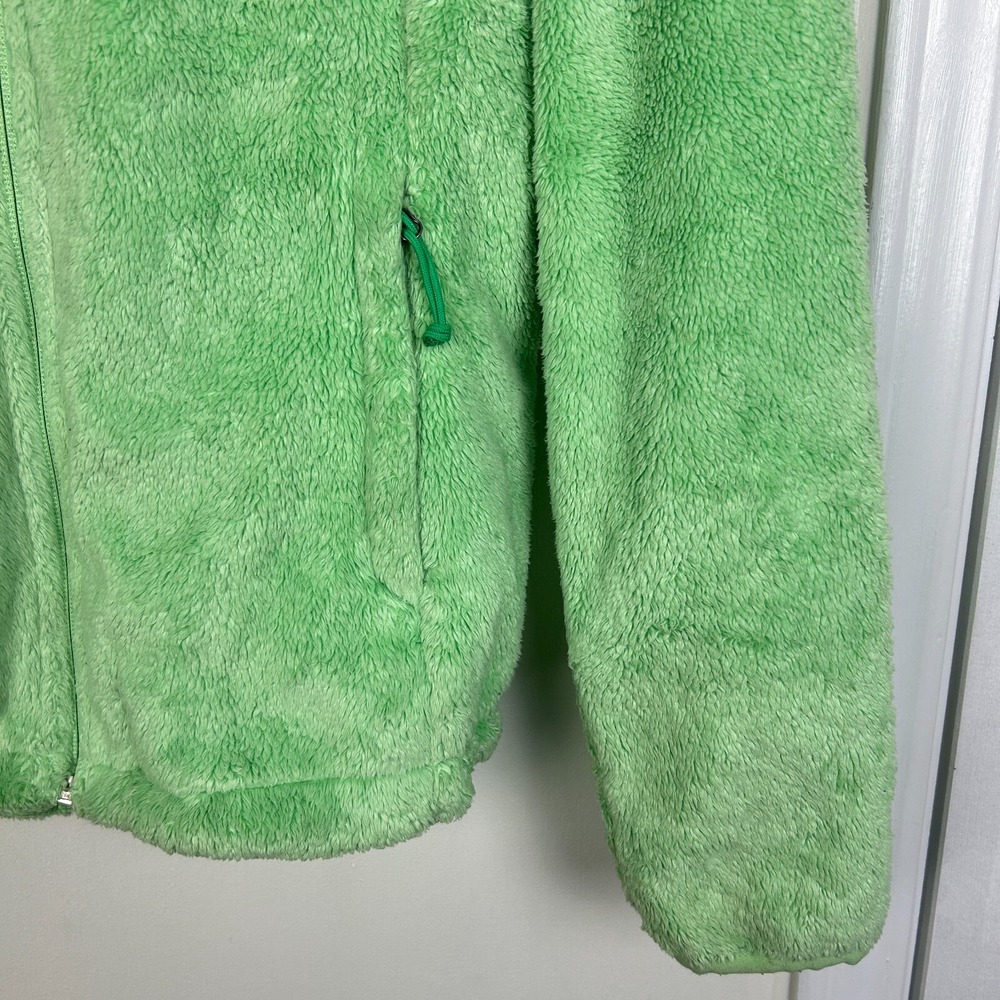 The North Face Plush Fleece Jacket Womens S Monkey Fleece Fuzzy Full Zip Green - Picture 7 of 7